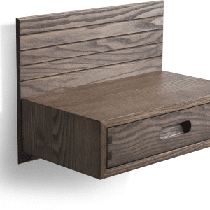 Altea, Sengebord med skuffe, brunolieret ask, H30x40 cm