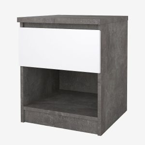 Tvilum - Naia Natbord 1 skuffe - Pakke - Grå - Sengeborde - - Homeroom