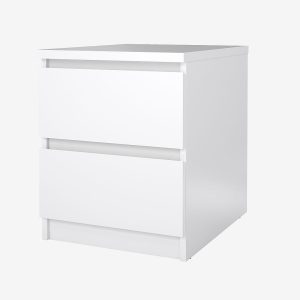 Tvilum - Naia natbord 2 skuffer - Hvid - Sengeborde - - Homeroom