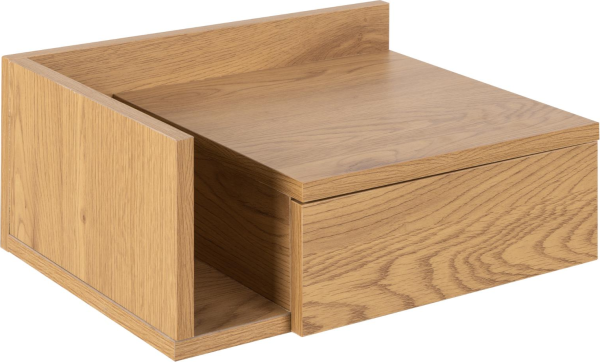 Natbord / sengebord Signature Dralina i MDF mat vild eg 16,5x40x32 cm med skuffe