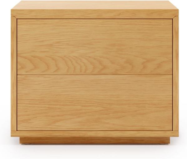 Sengebord (natbord) Kave Home Abilen - FSC-eg finer, nordisk design, blødlukkende skuffer, justerbare fødder