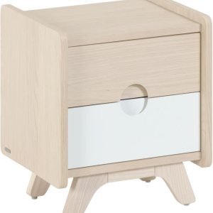 Sengebord/natbord Kave Home Nunila i asketræ med soft-close skuffe H47x40x40 cm