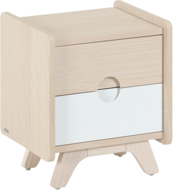 Sengebord/natbord Kave Home Nunila i asketræ med soft-close skuffe H47x40x40 cm