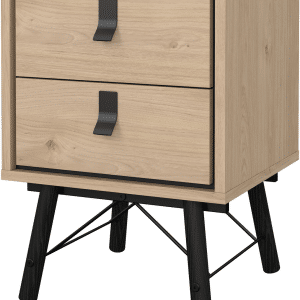 Sengebord Vesterholm Askø natbord 2 skuffer H59,6 cm Jackson Hickory danskproduceret FSC