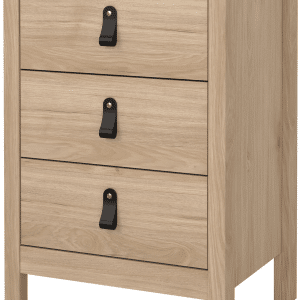 Sengebord Vesterholm Lunor natbord, 3 skuffer, Jackson Hickory, H70 cm, vægmonteret, FSC-certificeret