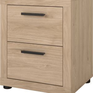 Sengebord/natbord Vesterholm Ena, 2 skuffer, Jackson Hickory, spånplade, H57 x B47 x D41 cm